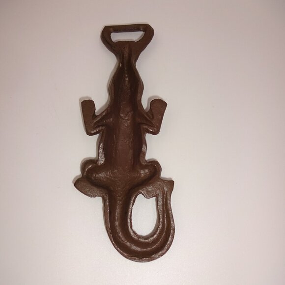 Metal Alligator Gator Crocodile Croc Bottle Opener 7" x 2.5" Barware Novelty - Picture 2 of 2